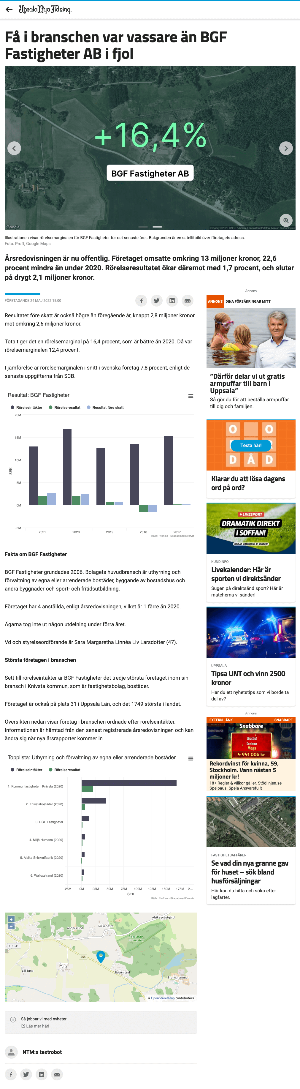 UNT Annual Reports Article Screen Shot